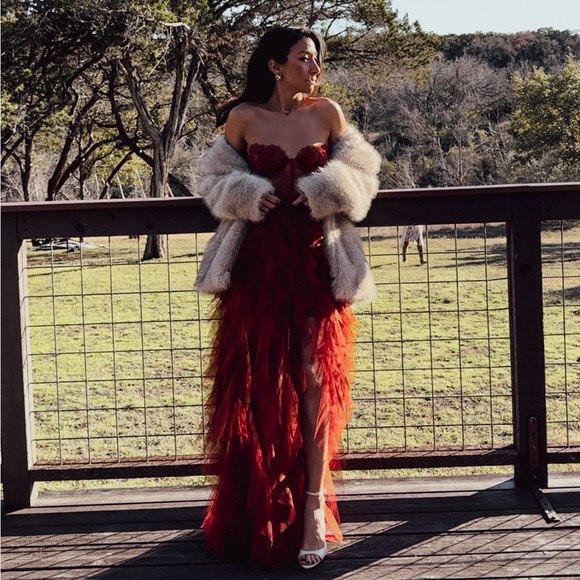 For Love And Lemons High Low Orange Dress - Picture 4 of 4